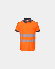 Polo coton respirant HV PW3 à personnaliser - Orange