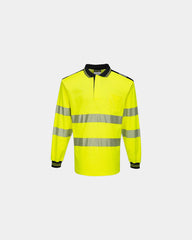 Polo haute visibilité coton PW3 à personnaliser - Jaune-Noir