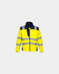 Softshell Haute-Visibilité PW3 à personnaliser - Jaune-Bleu Marine
