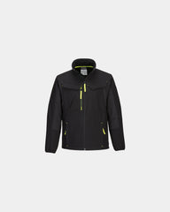 Veste softshell imperméable WX3 à personnaliser - Noir-Bleu Ciel