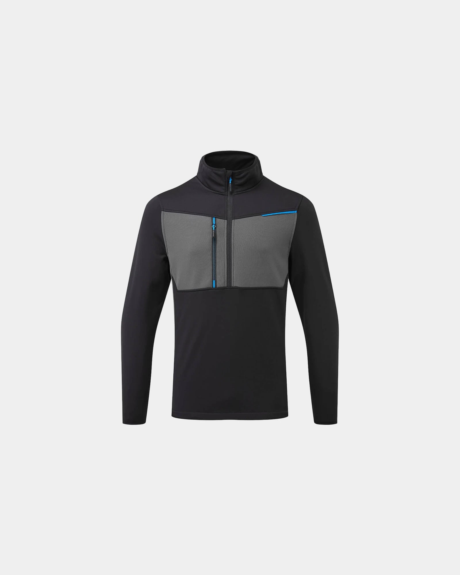 Sweat à capuche polaire WX3 à personnaliser - Noir-Bleu Ciel