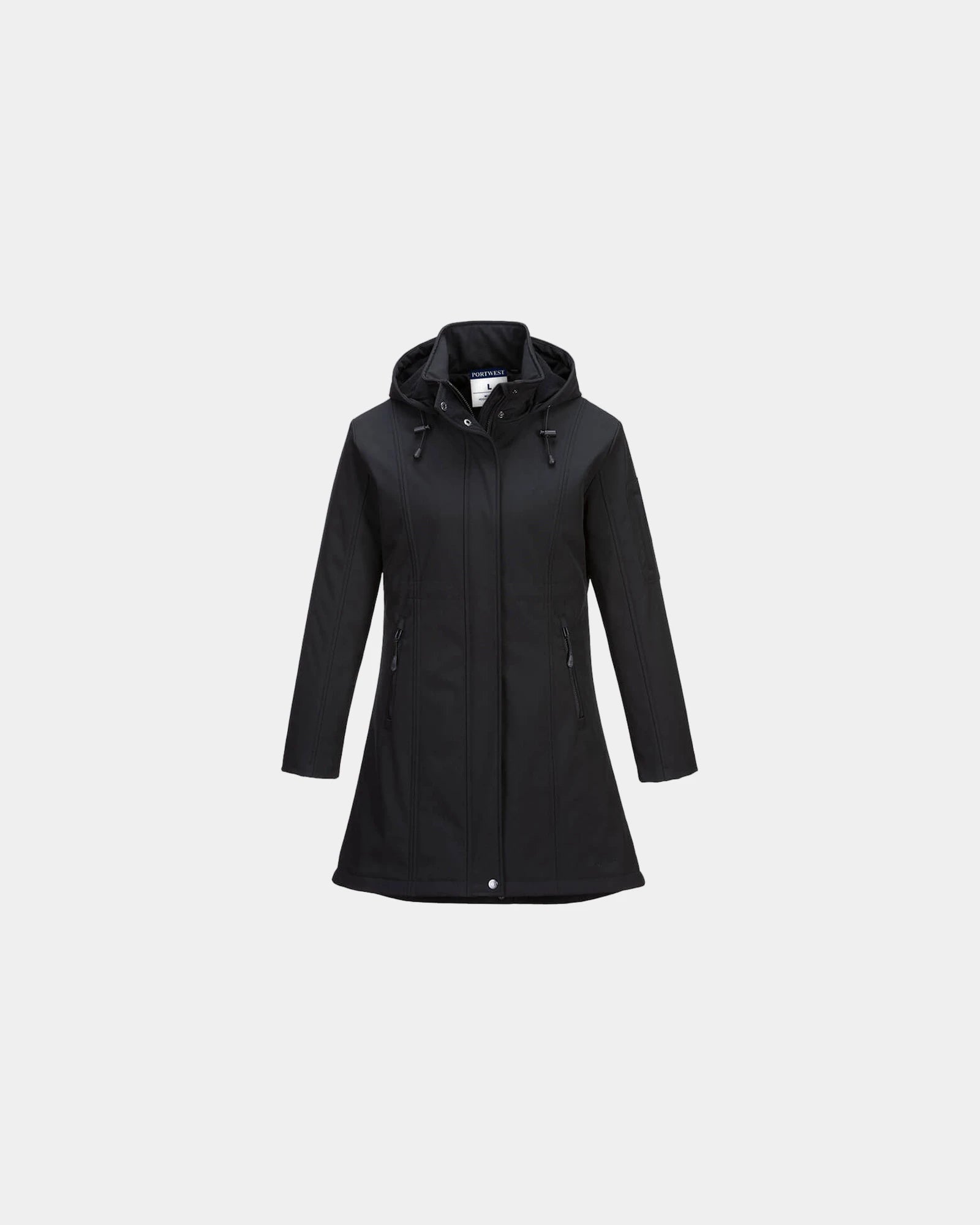 Veste softshell résistante à l'eau Carla à personnaliser - Noir-Bleu Ciel