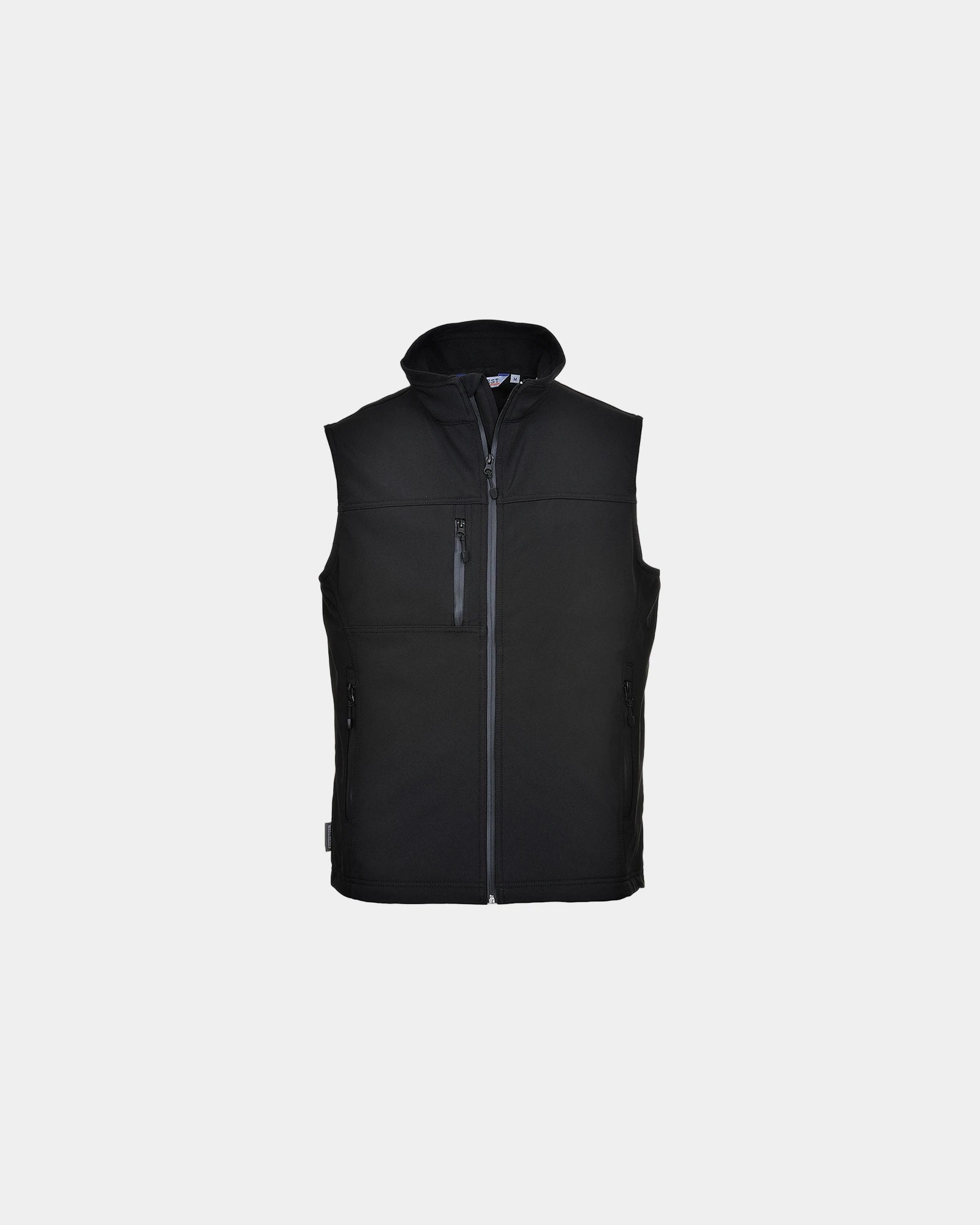 Bodywarmer Softshell à personnaliser - Noir-Bleu Ciel