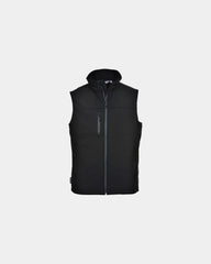 Bodywarmer Softshell à personnaliser - Noir-Bleu Ciel