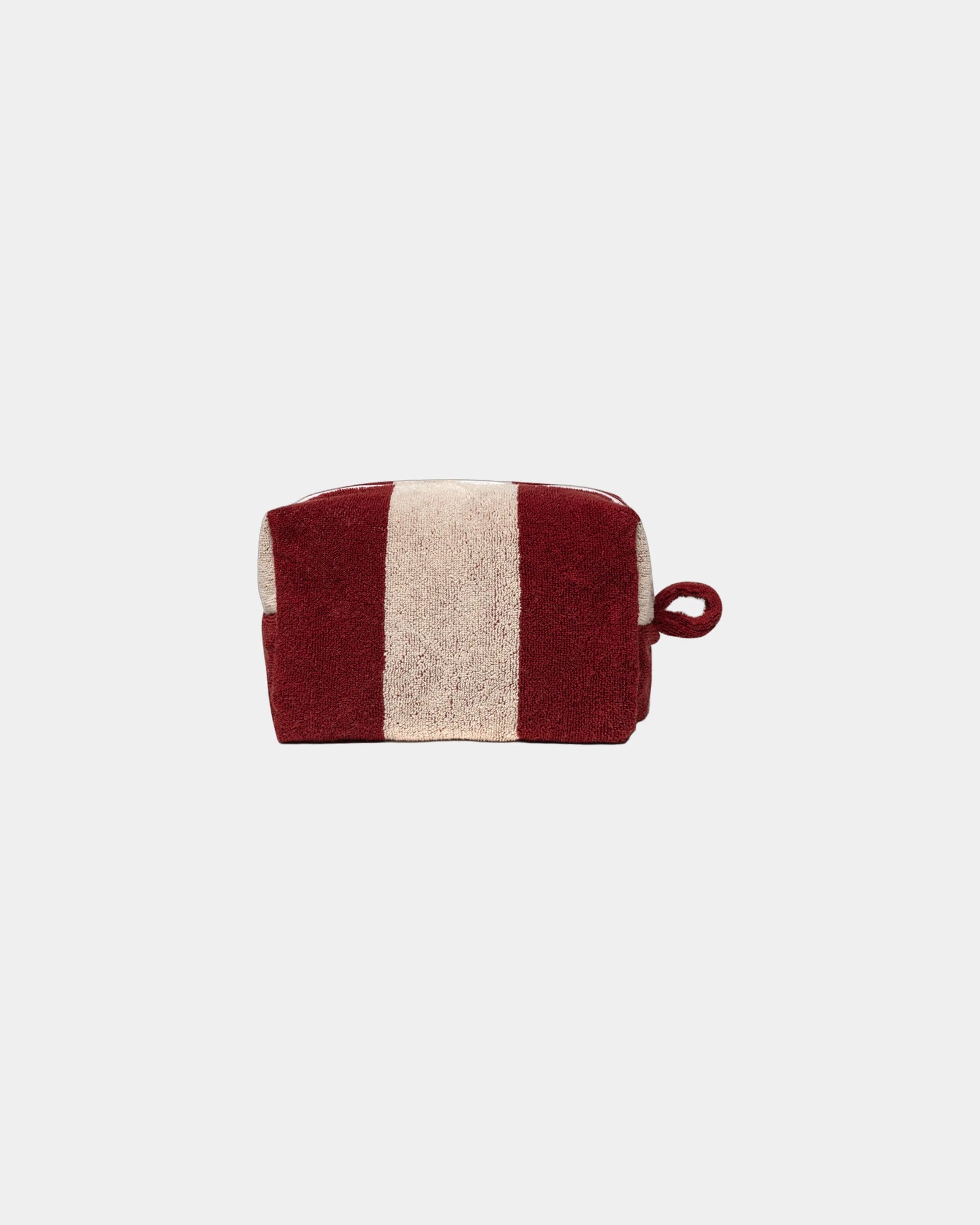 Trousse de toilette éponge La Serviette Paris à personnaliser - Rouge Grenat / Crème
