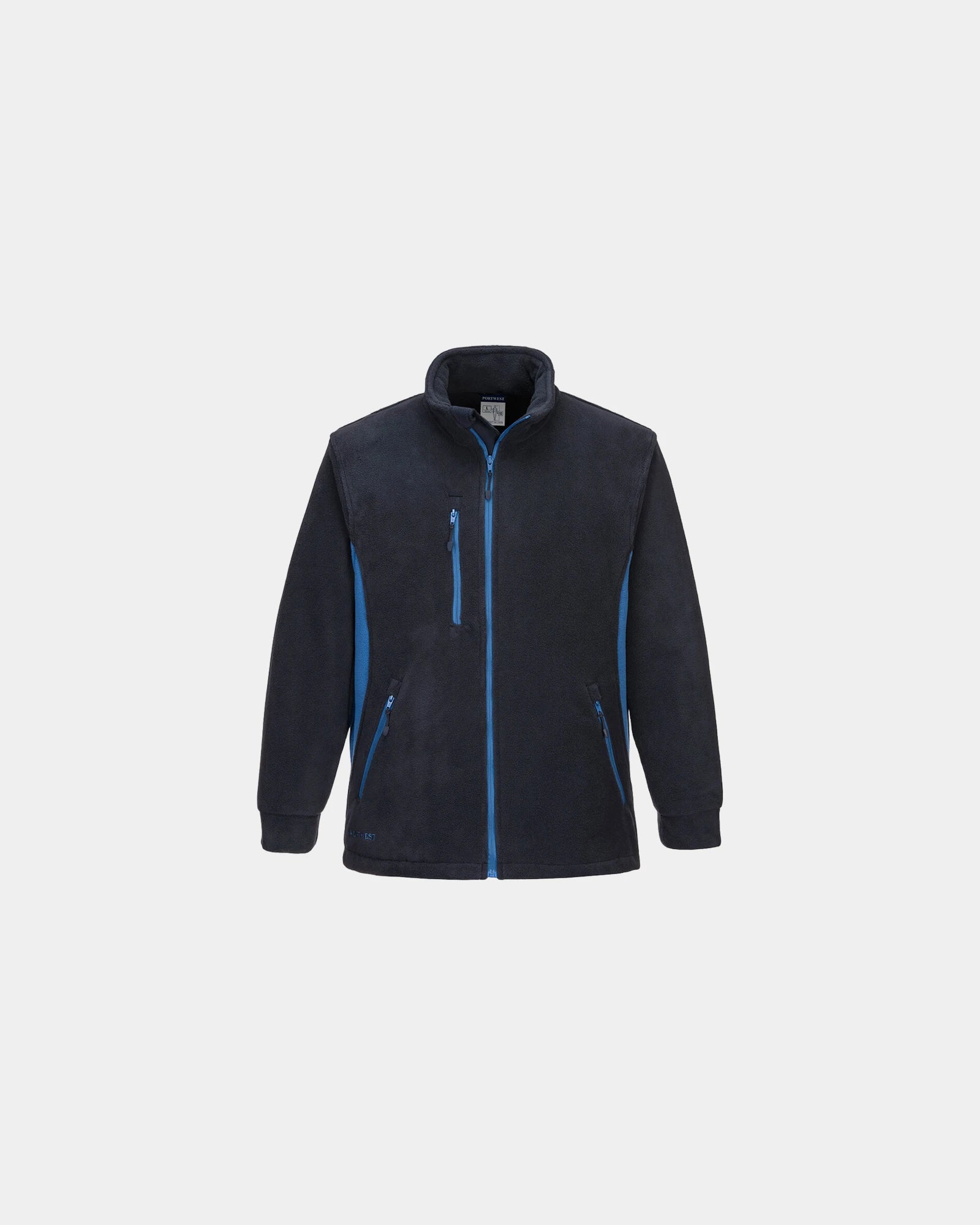 Blouson polaire bicolore à personnaliser - Bleu Marine