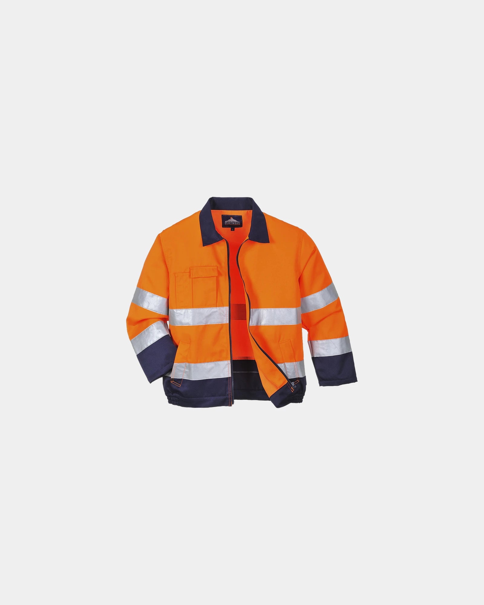 Veste haute-visibilité polycoton Madrid à personnaliser - Orange