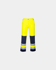 Pantalon Hi-Vis polycotton Seville à personnaliser - Jaune-Bleu Marine