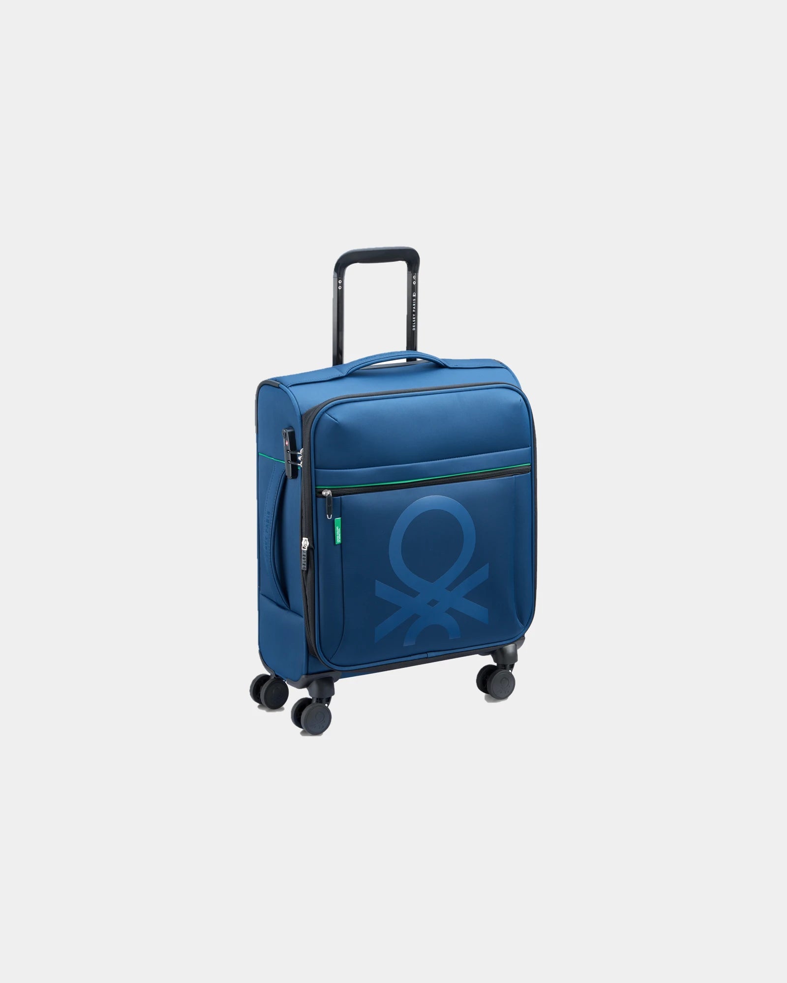 Valise cabine extensible polyester 55 cm à personnaliser - Bleu Marine