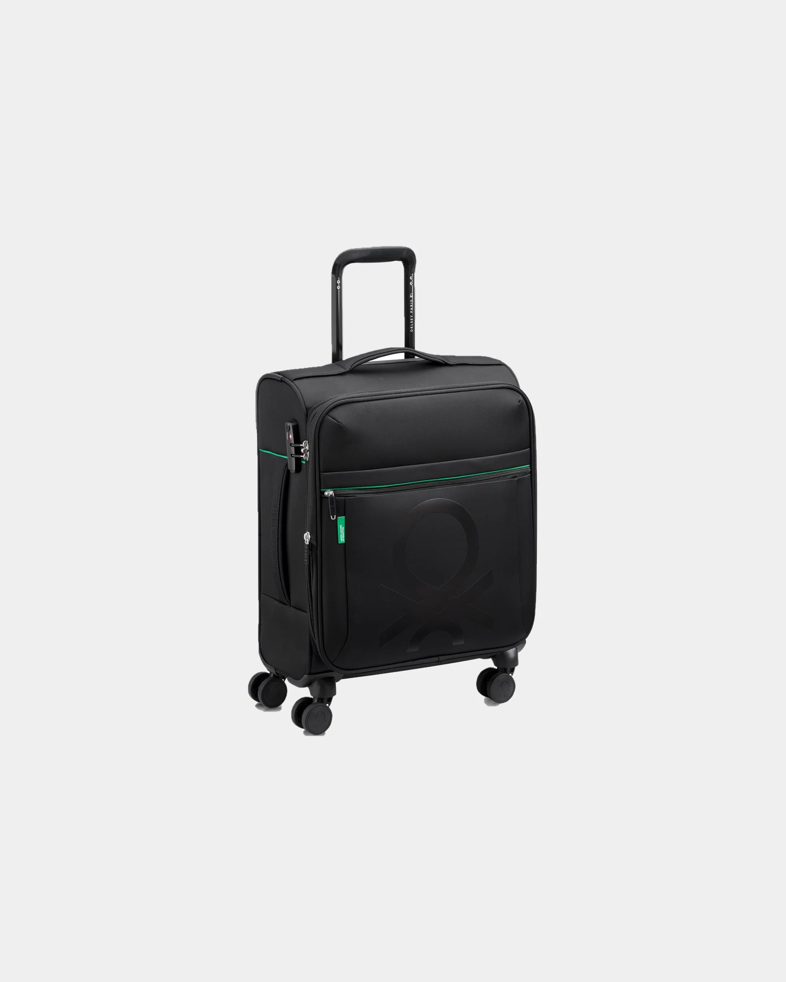 Valise cabine extensible polyester 55 cm à personnaliser - Noir