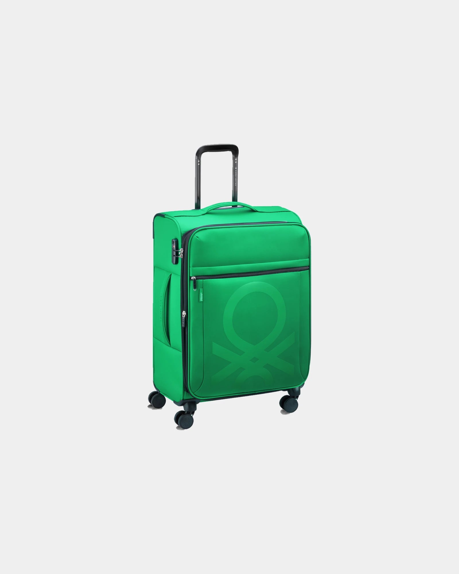 Valise cabine extensible polyester 55 cm à personnaliser - Vert