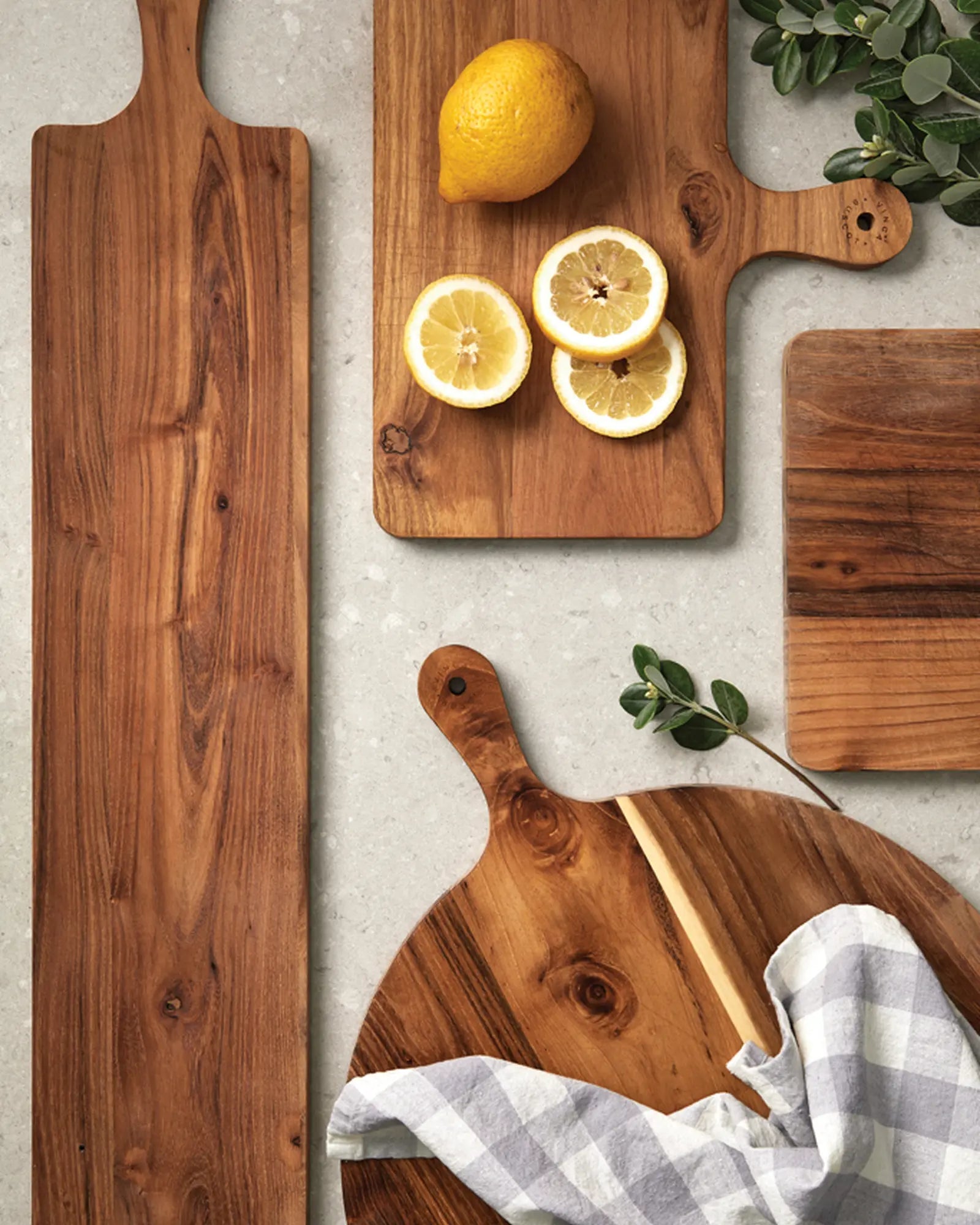 Planche de service teck Vinga Buscot 75 cm à personnaliser - 5