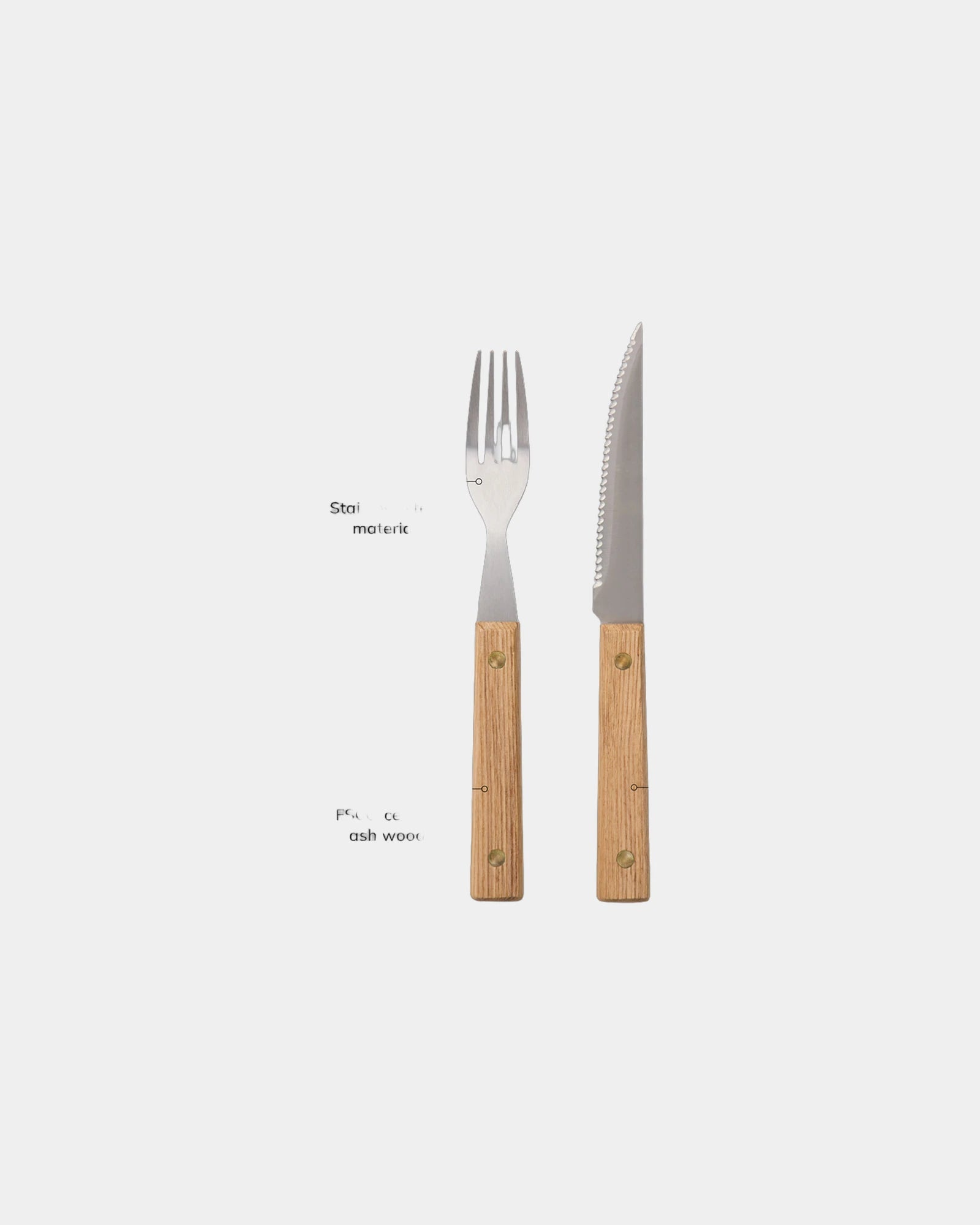 Set de couverts en bois FSC Vinga Paso 8pcs à personnaliser - 1