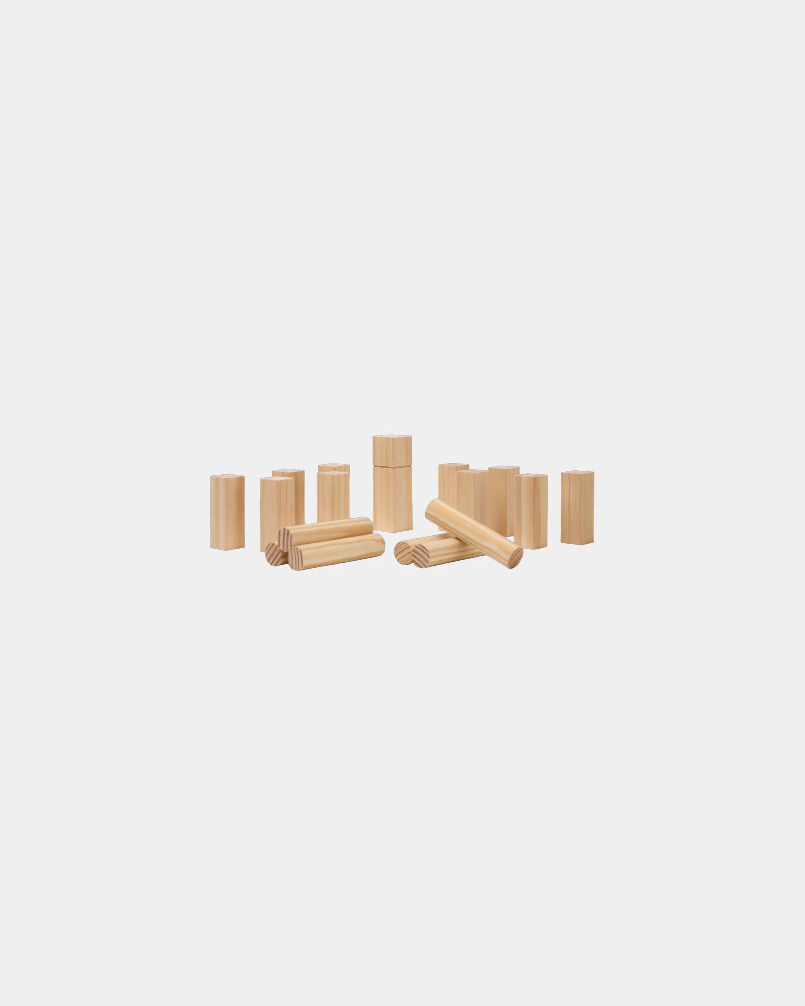Jeu de plein air en bois FSC Vinga Mini jeu Kubb à personnaliser - Marron