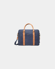 Sac ordinateur toile recyclée Vinga RCS Bosler à personnaliser - Bleu Marine