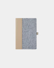 Carnet en feutre recyclé Vinga Albon A5 à personnaliser - Gris
