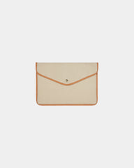Pochette ordinateur toile recyclée Vinga 16" à personnaliser - Beige