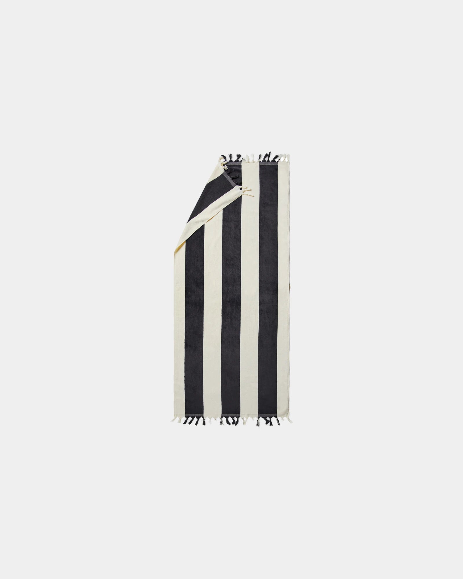 Serviette de plage coton Vinga Valmer à personnaliser - Noir