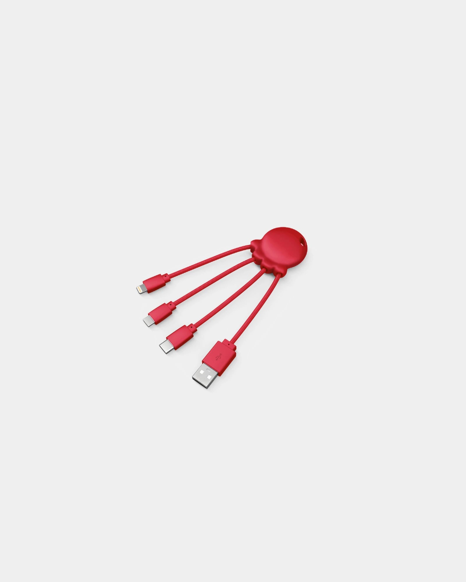 Câble charge multi-connecteurs à personnaliser - Rouge