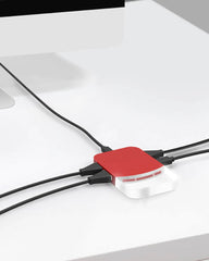 Hub de charge ABS rouge Mini Ilo à personnaliser - 3
