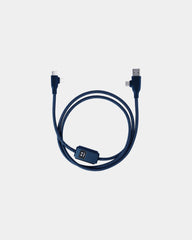 Câble de charge 100W aluminium recyclé à personnaliser - Bleu