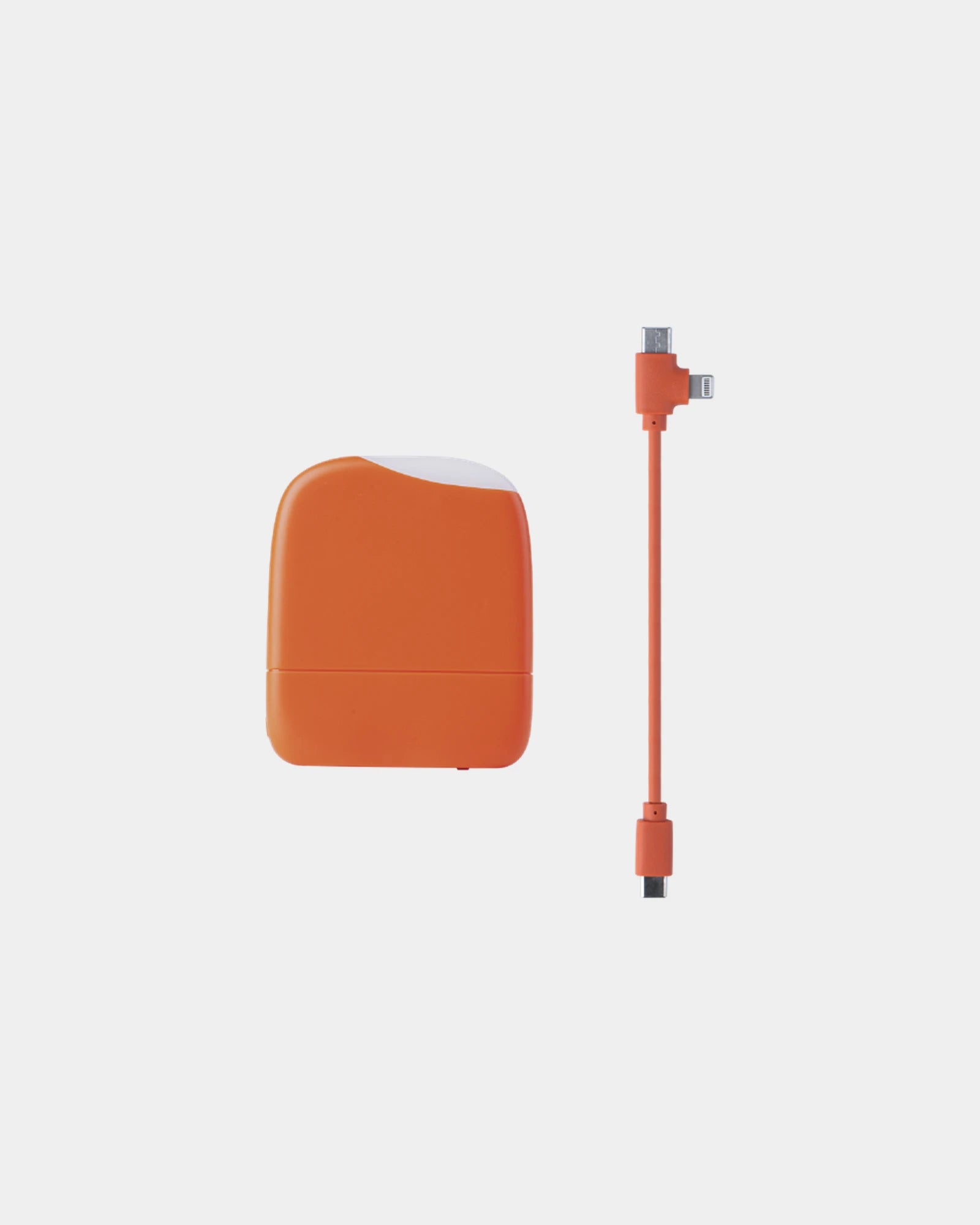 Chargeur-lampe de poche plastique recyclé ICE-P à personnaliser - Orange