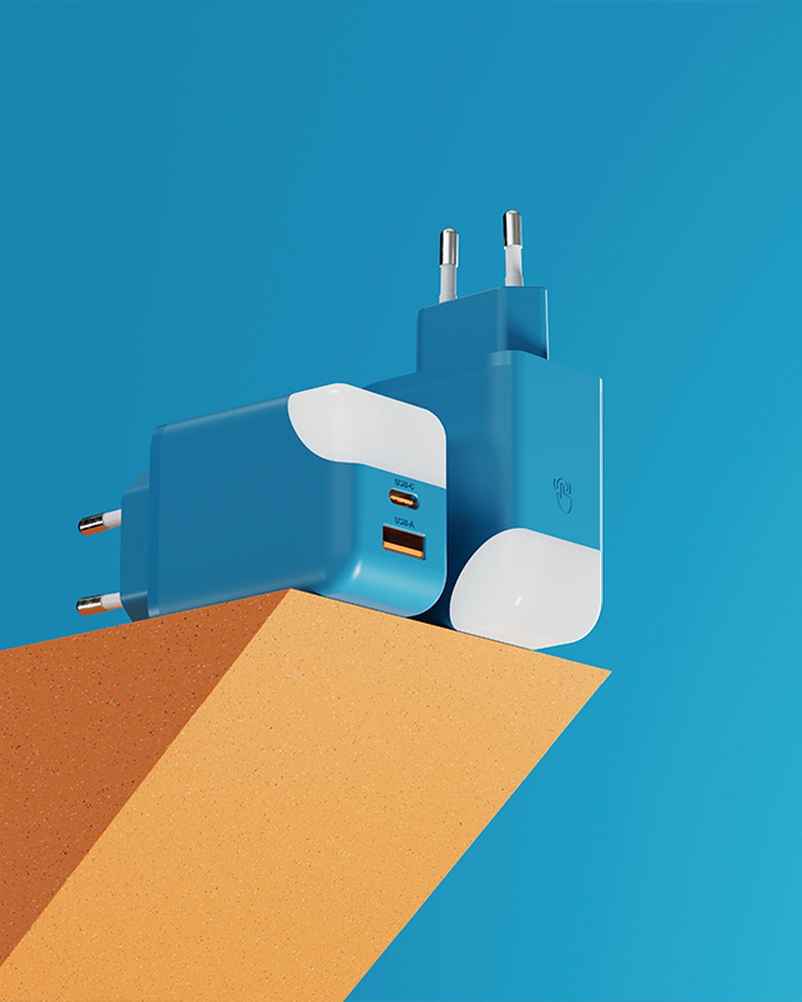 Adaptateur secteur double ports USB C et A 65W à personnaliser - 12