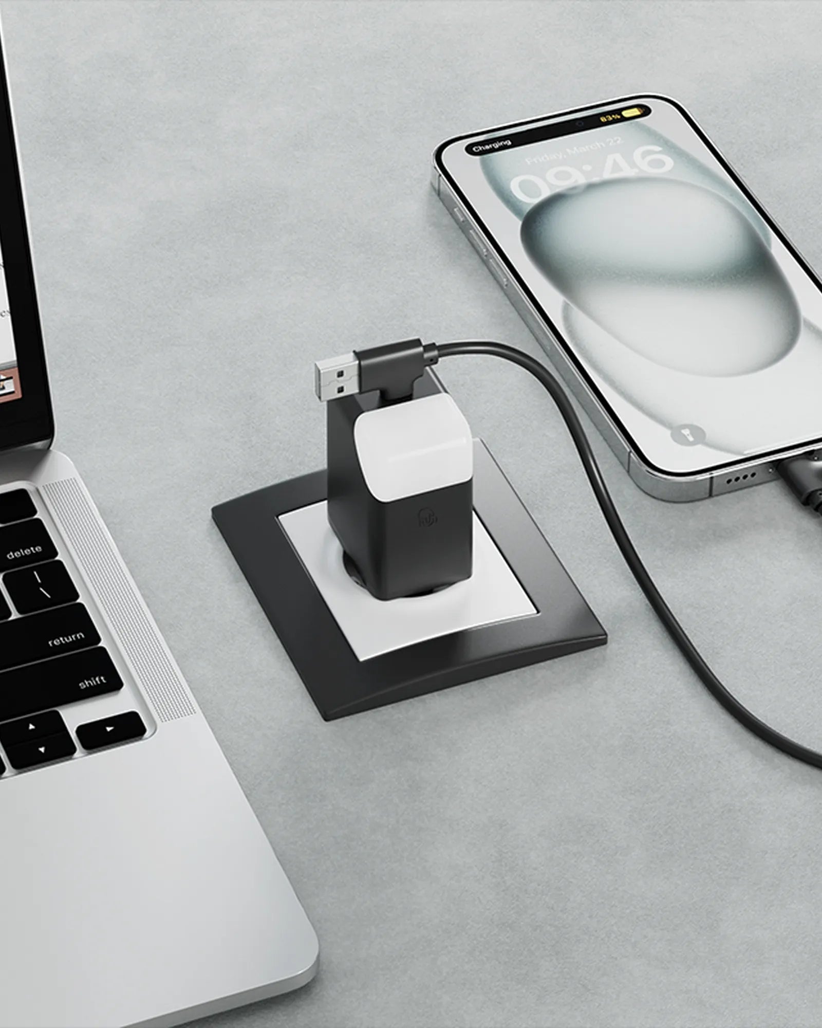 Adaptateur secteur double ports USB C et A 65W à personnaliser - 22