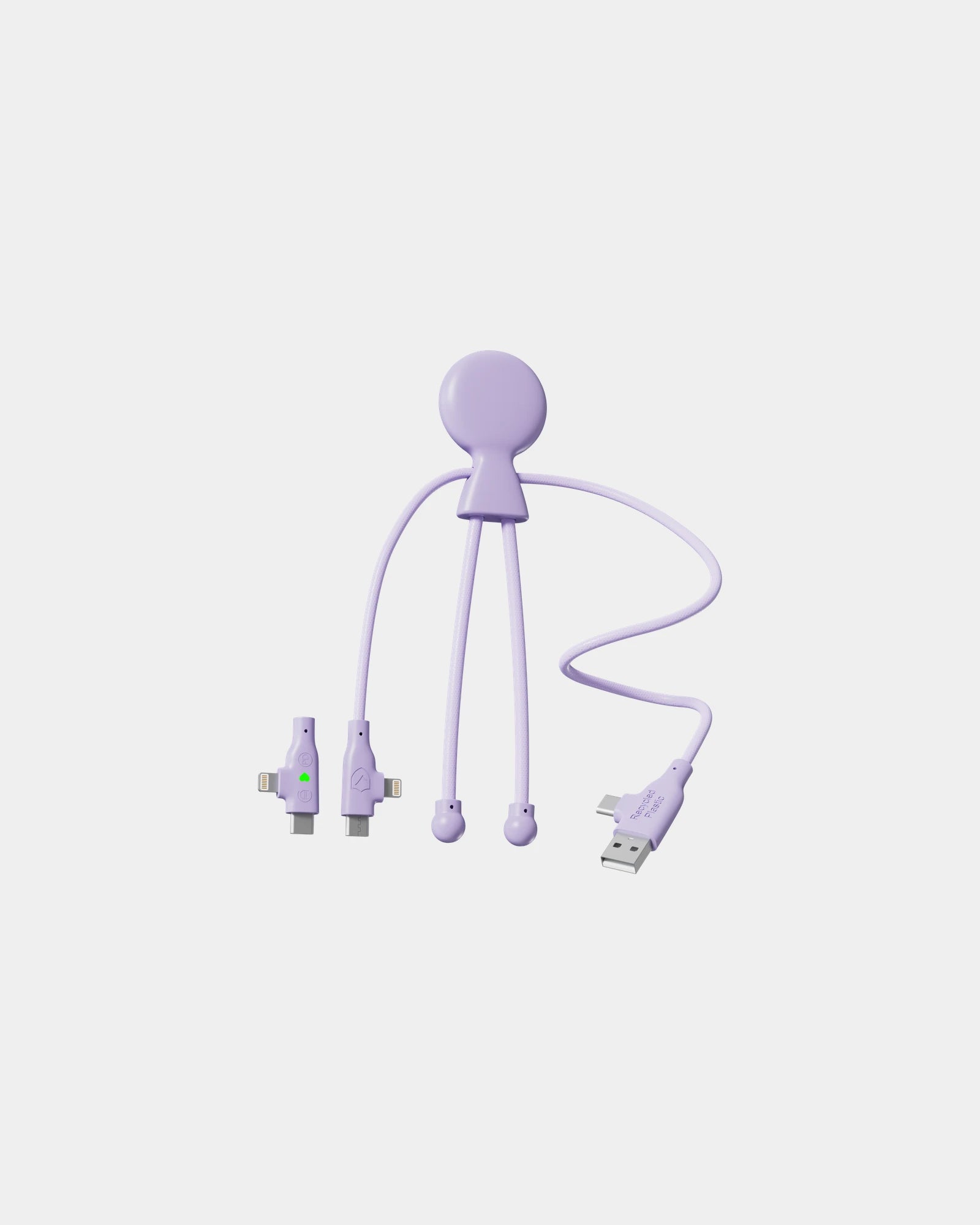 Câble de charge éco-responsable Mr Bio Long Fast à personnaliser - Lilas