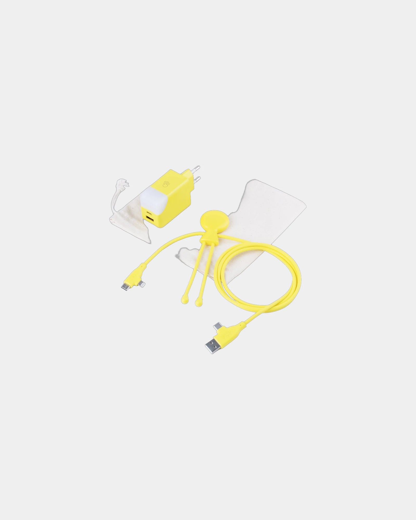 Pack de charge câble Mr Bio Long Fast 60W à personnaliser - Jaune