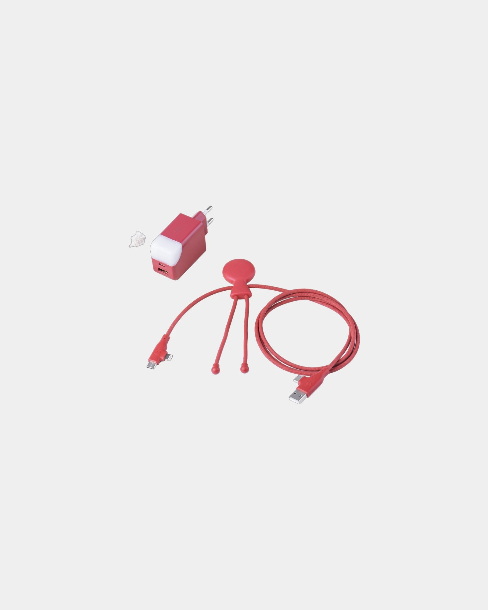 Pack de charge câble Mr Bio Long Fast 60W à personnaliser - Rouge