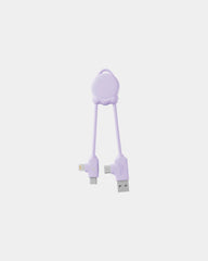 Câble de charge plastique recyclé Octomini à personnaliser - Lilas