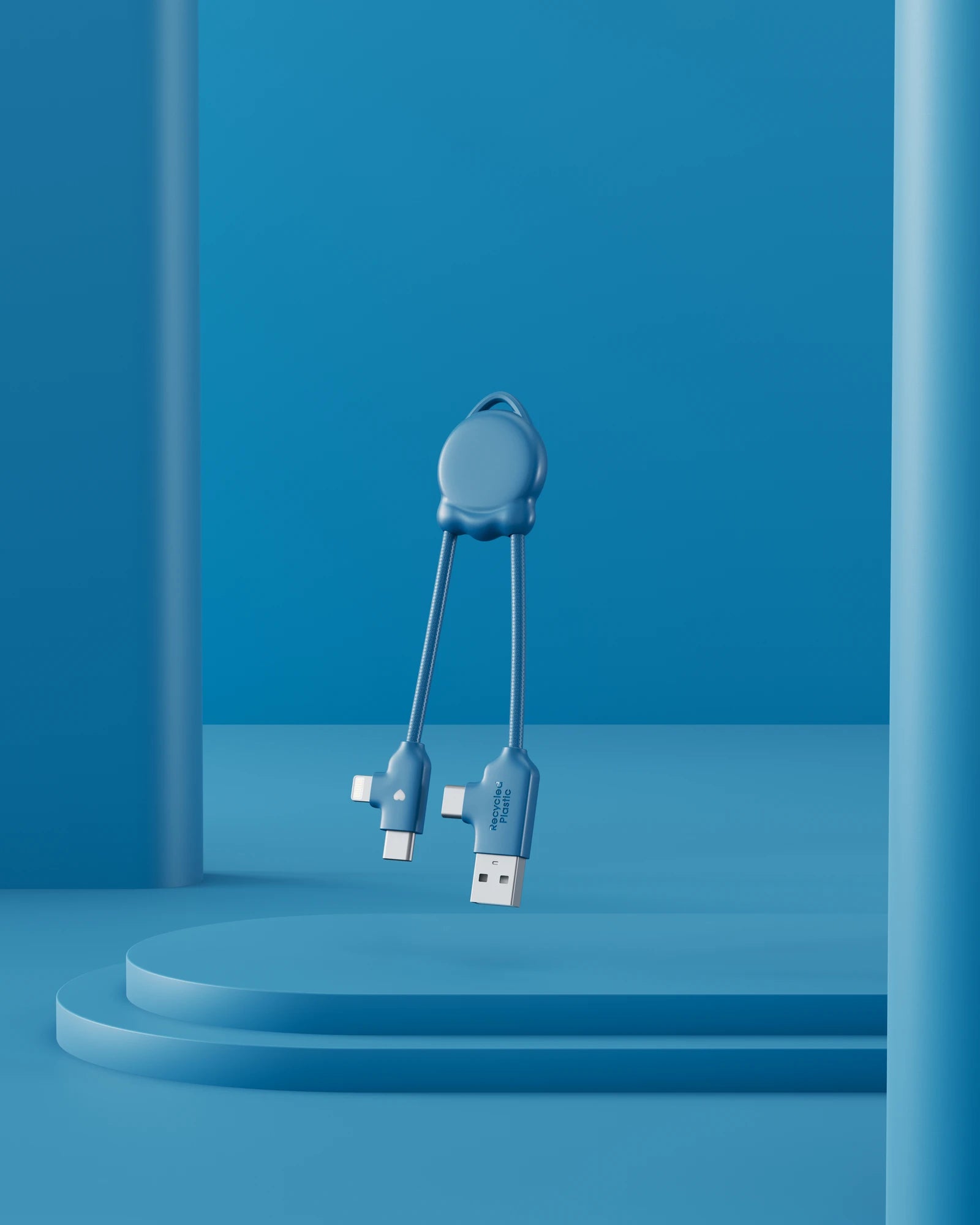 Câble de charge plastique recyclé Octomini à personnaliser - 8