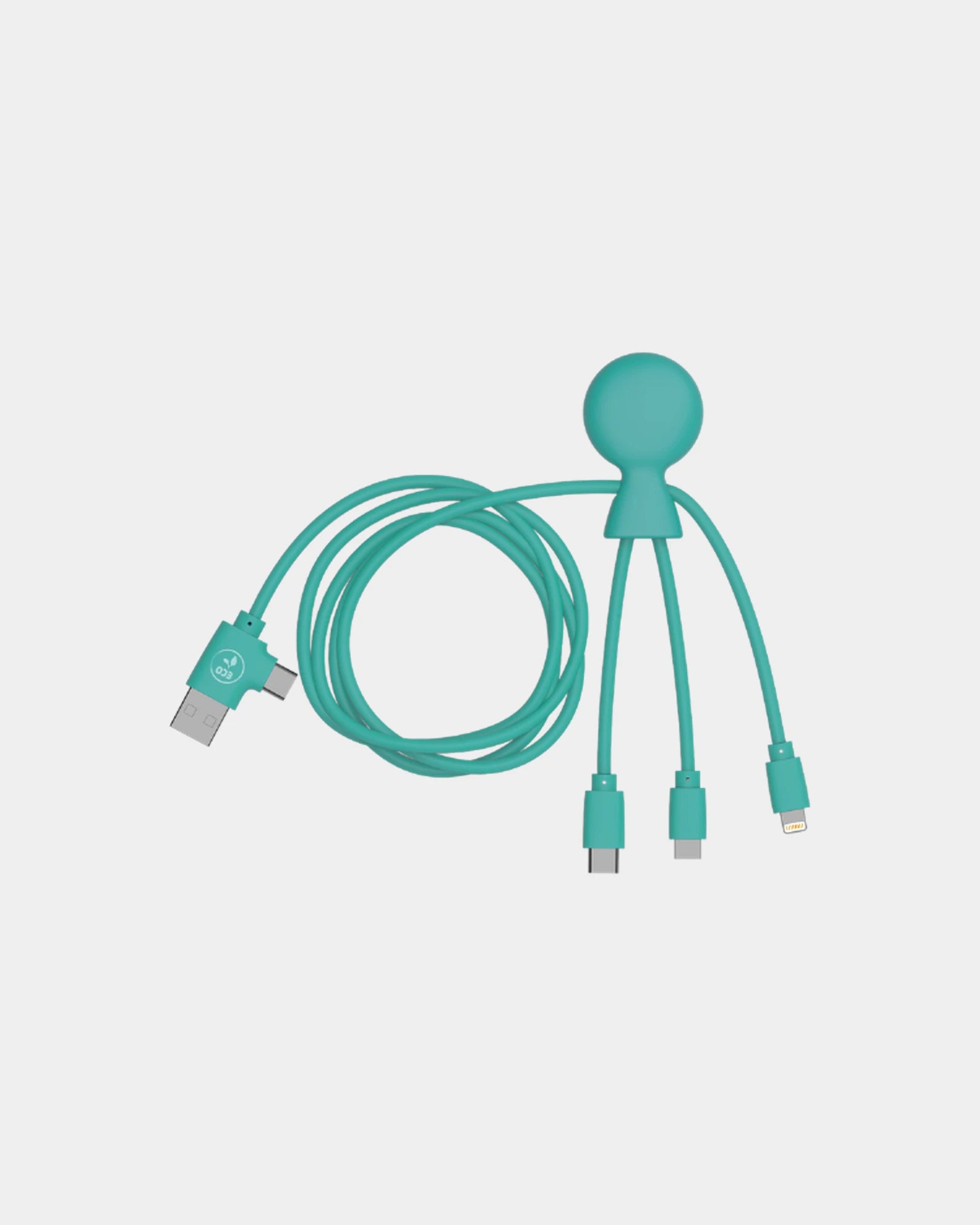 Câble de charge multi-connecteurs 1m à personnaliser - Menthe