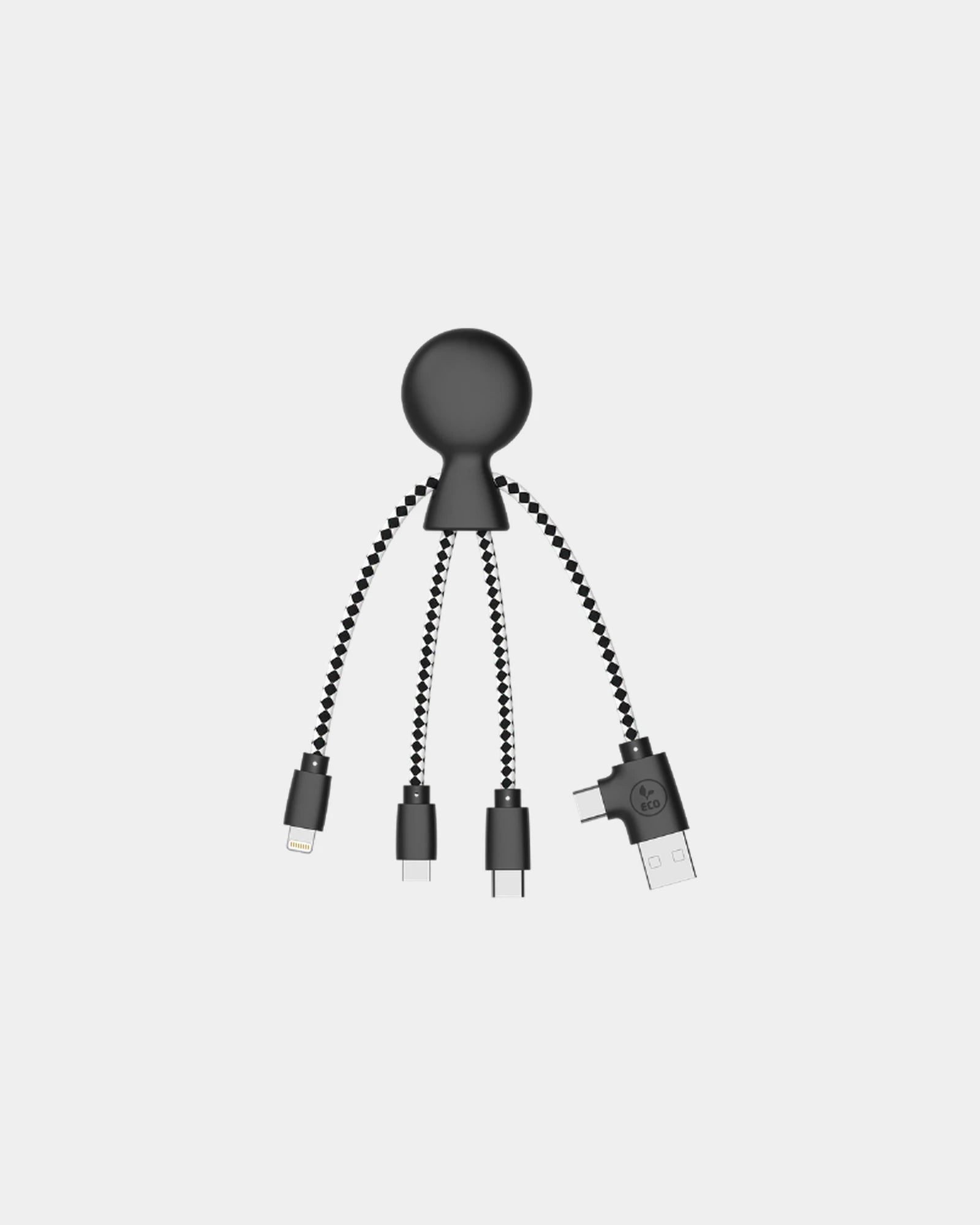 Câble de charge multi-connecteurs à personnaliser - Noir