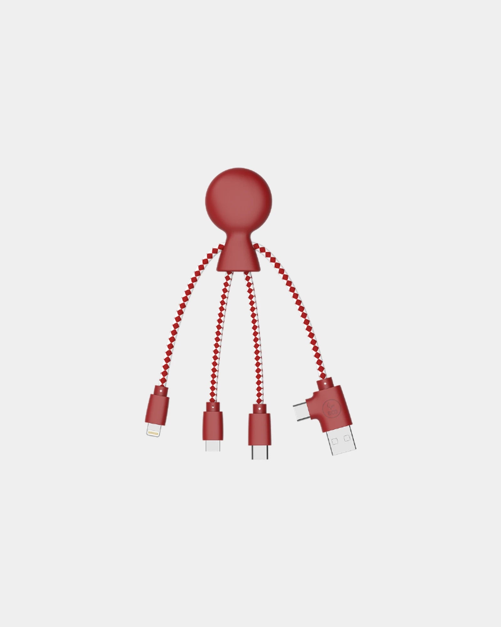Câble de charge multi-connecteurs à personnaliser - Rouge
