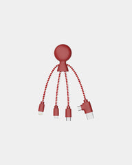 Câble de charge multi-connecteurs à personnaliser - Rouge