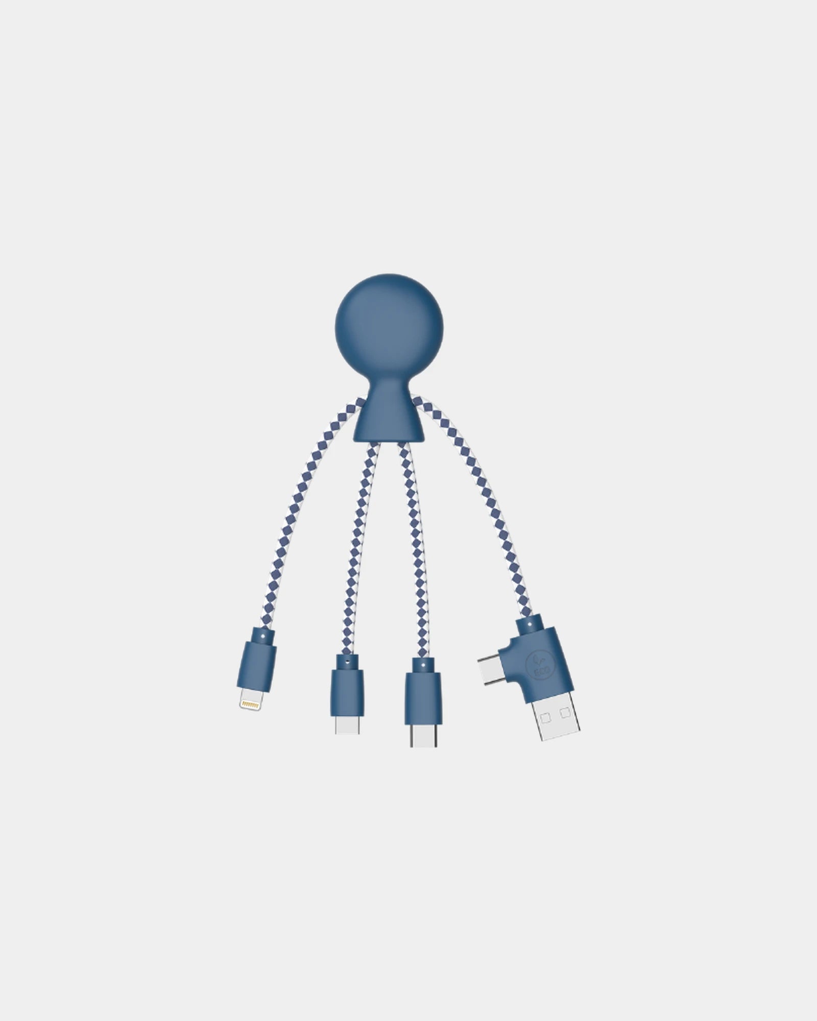 Câble de charge multi-connecteurs à personnaliser - Bleu