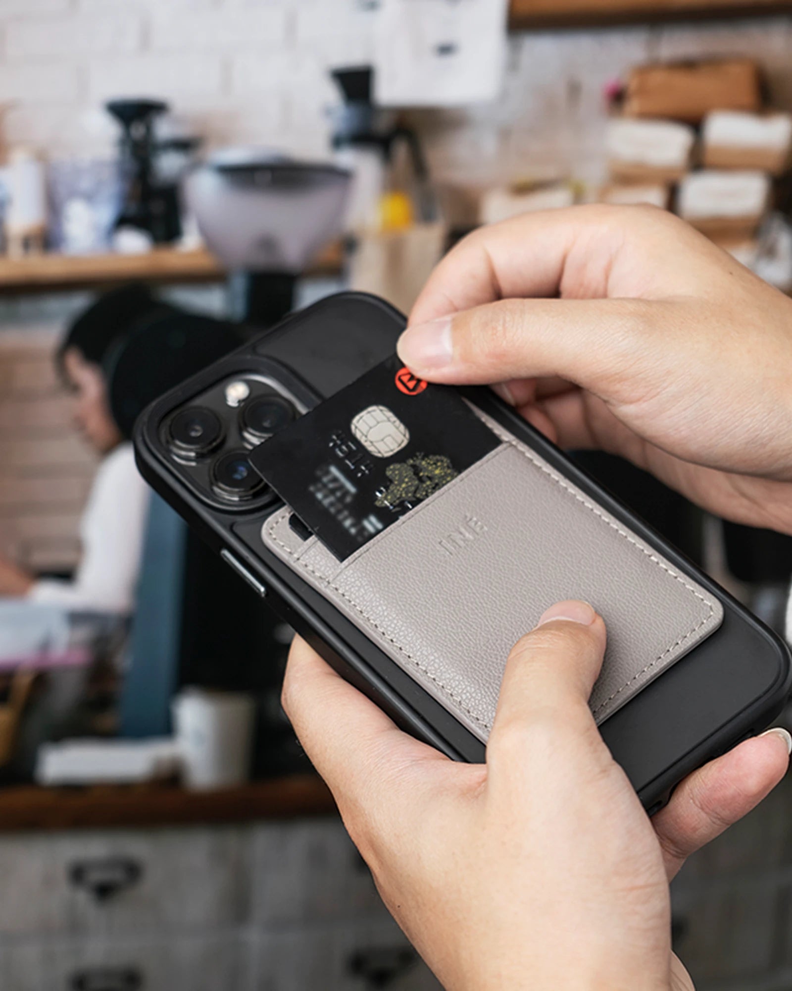 Porte-cartes éco cuir recyclé INE Mini Wallet à personnaliser - 13