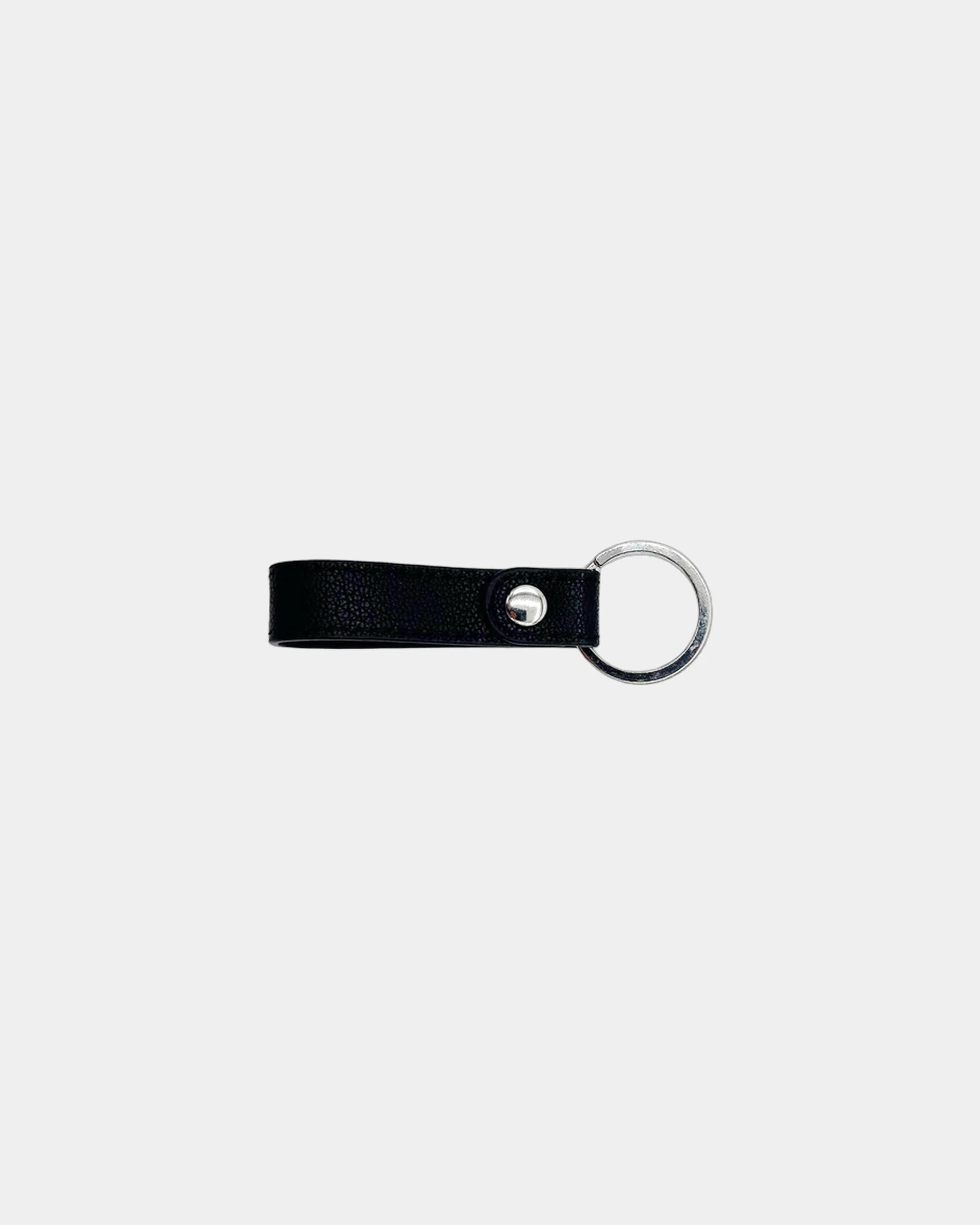 Porte-clés cuir recyclé INÉ à personnaliser - Noir
