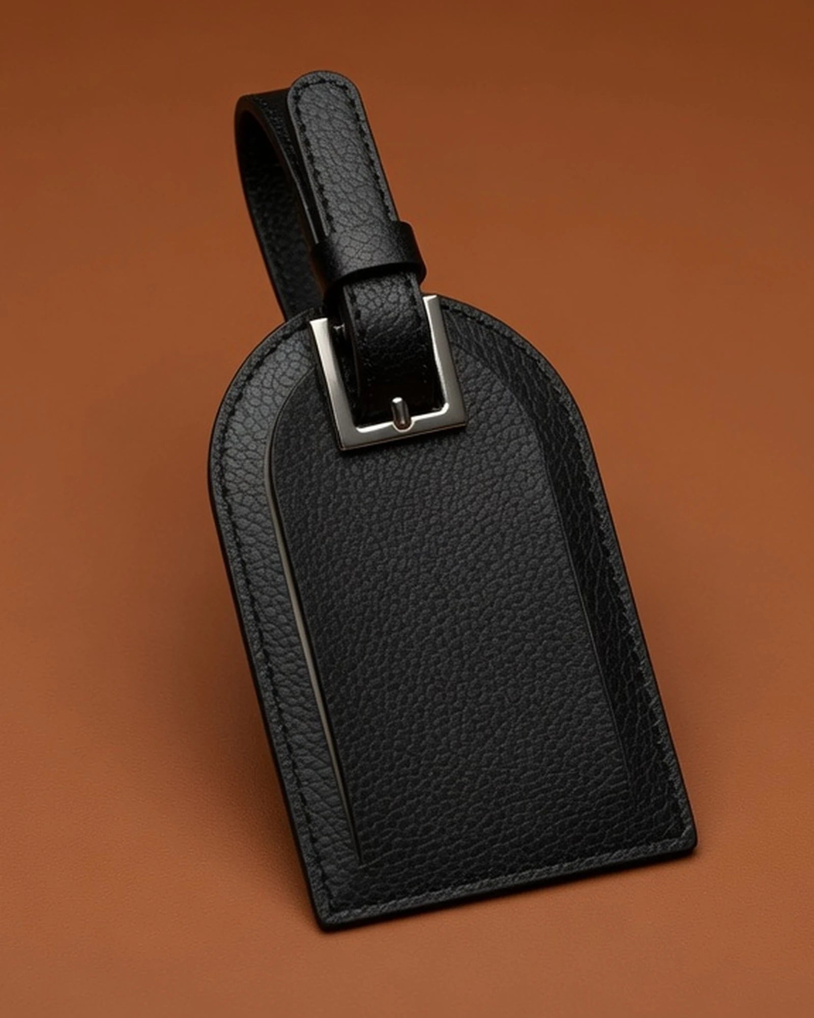 Étiquette bagage cuir recyclé à personnaliser - 6