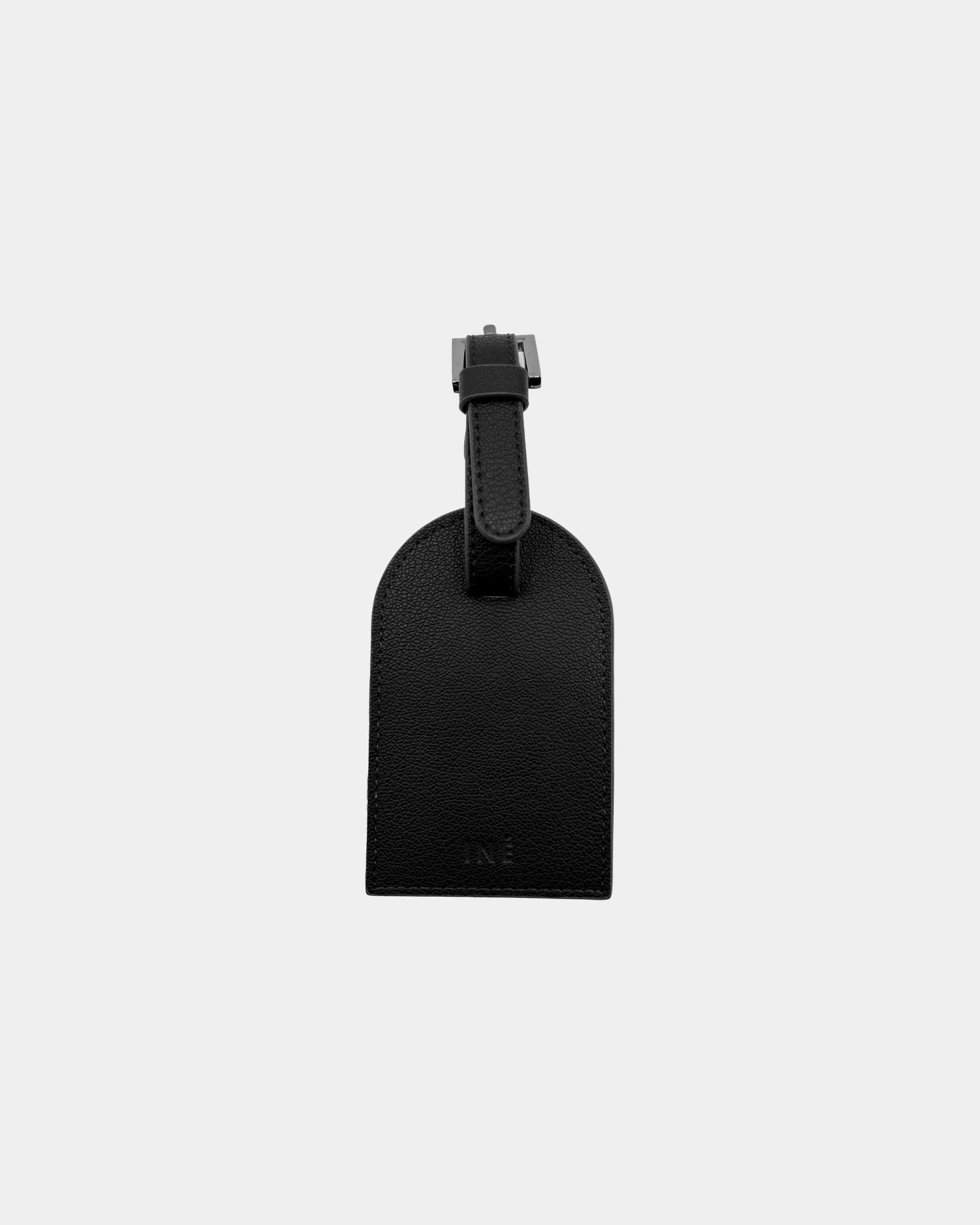Étiquette bagage cuir recyclé à personnaliser - Noir