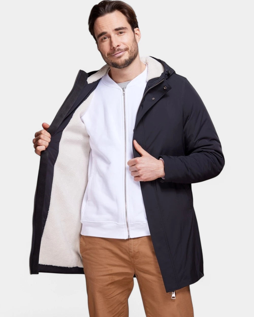 Parka longue intérieur sherpa à personnaliser - 2