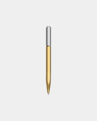 Stylo bille aluminium gravure laser à personnaliser - Raw Brass & Aluminium