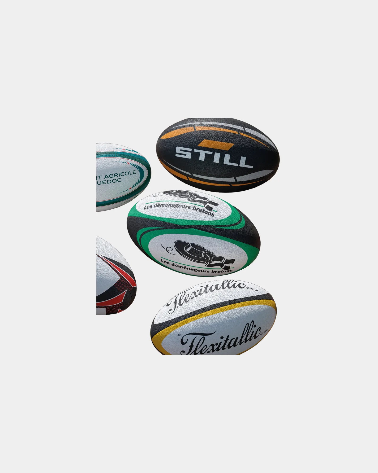 Mini ballon Rugby 18 cm à personnaliser - Multicolore