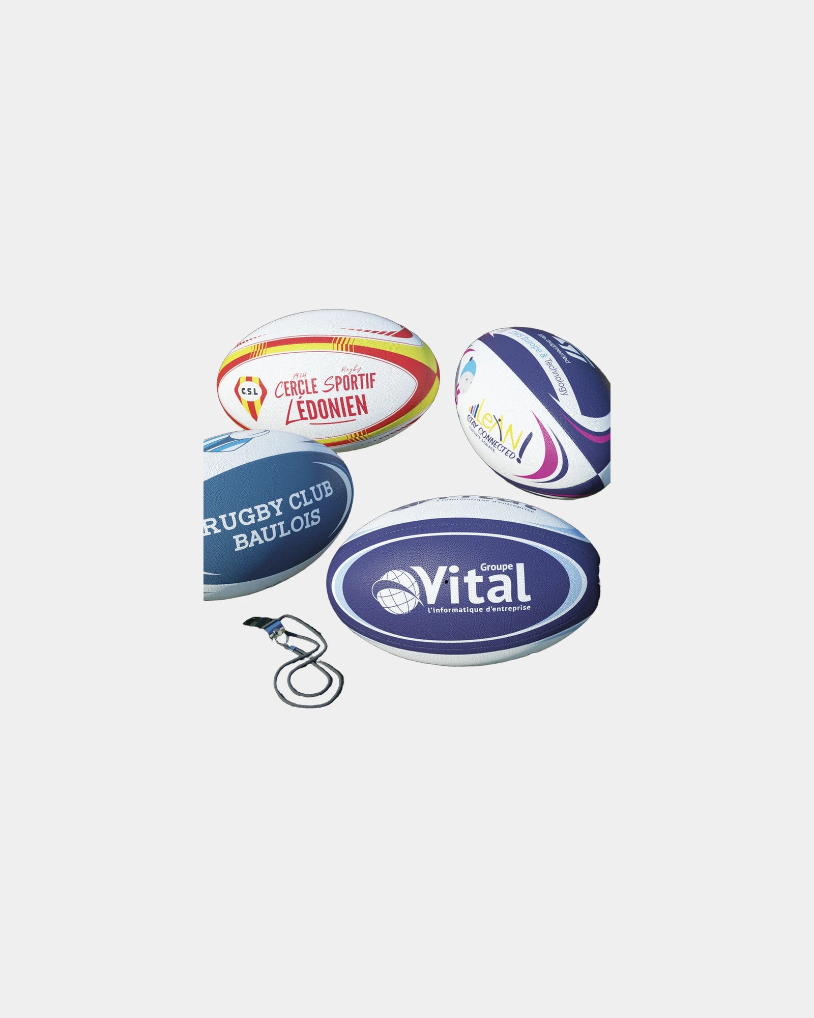 Ballon Rugby Training à personnaliser - Multicolore