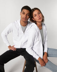 Sweat zippé unisexe personnalisable en coton bio