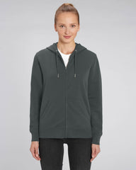 Sweat zippé unisexe personnalisable en coton bio - 3